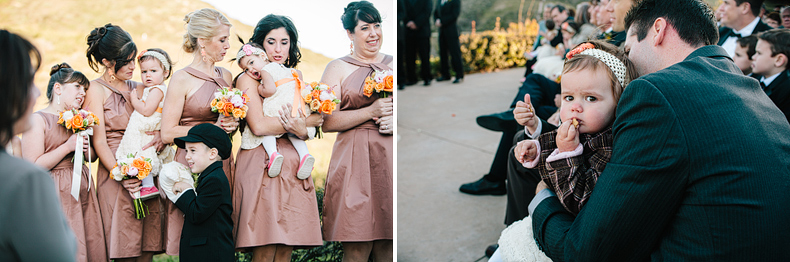 These are photos of the bridesmaids and a cute baby.