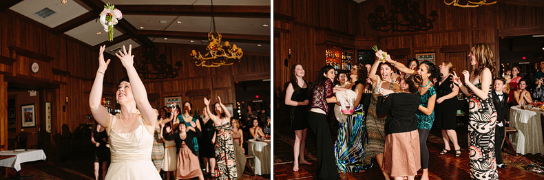 These are photos of the bouquet toss!