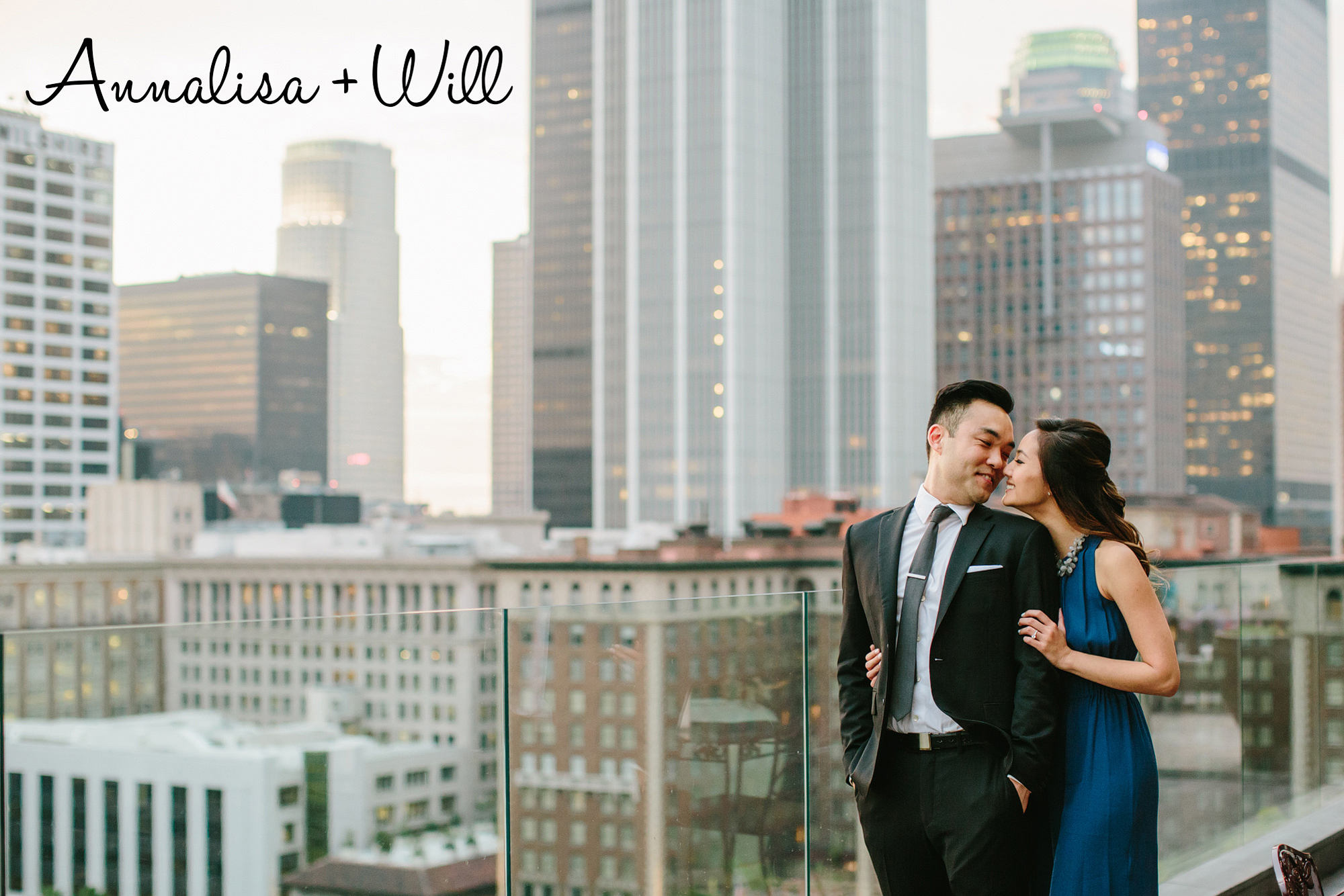 Los Angeles Engagement session at Bottega Louie and The Perch