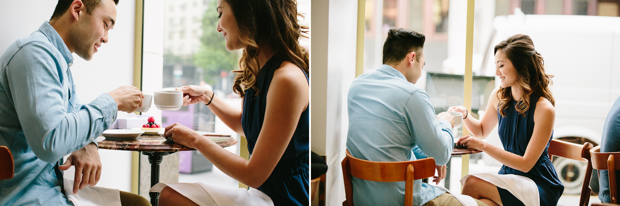 Los Angeles Engagement session at Bottega Louie and The Perch