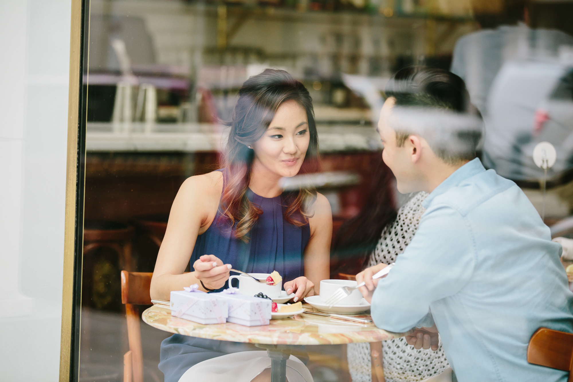 Los Angeles Engagement session at Bottega Louie and The Perch