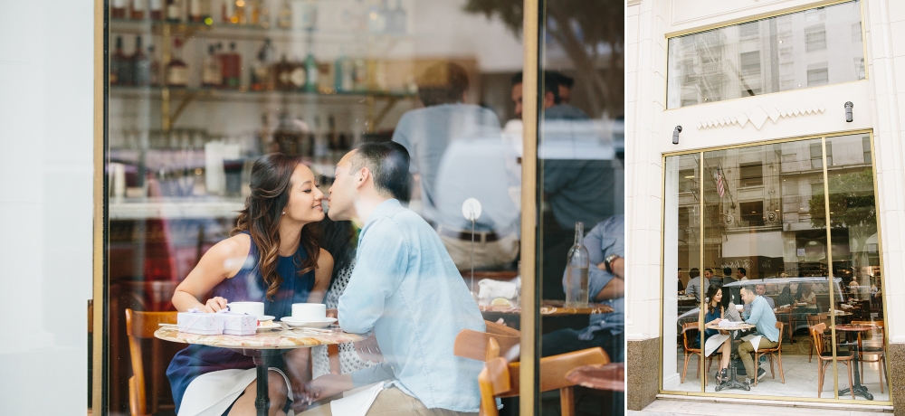 Los Angeles Engagement session at Bottega Louie and The Perch