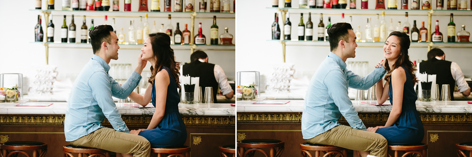 Los Angeles Engagement session at Bottega Louie and The Perch