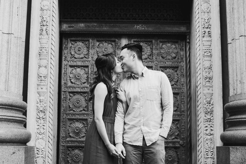 Los Angeles Engagement session at Bottega Louie and The Perch