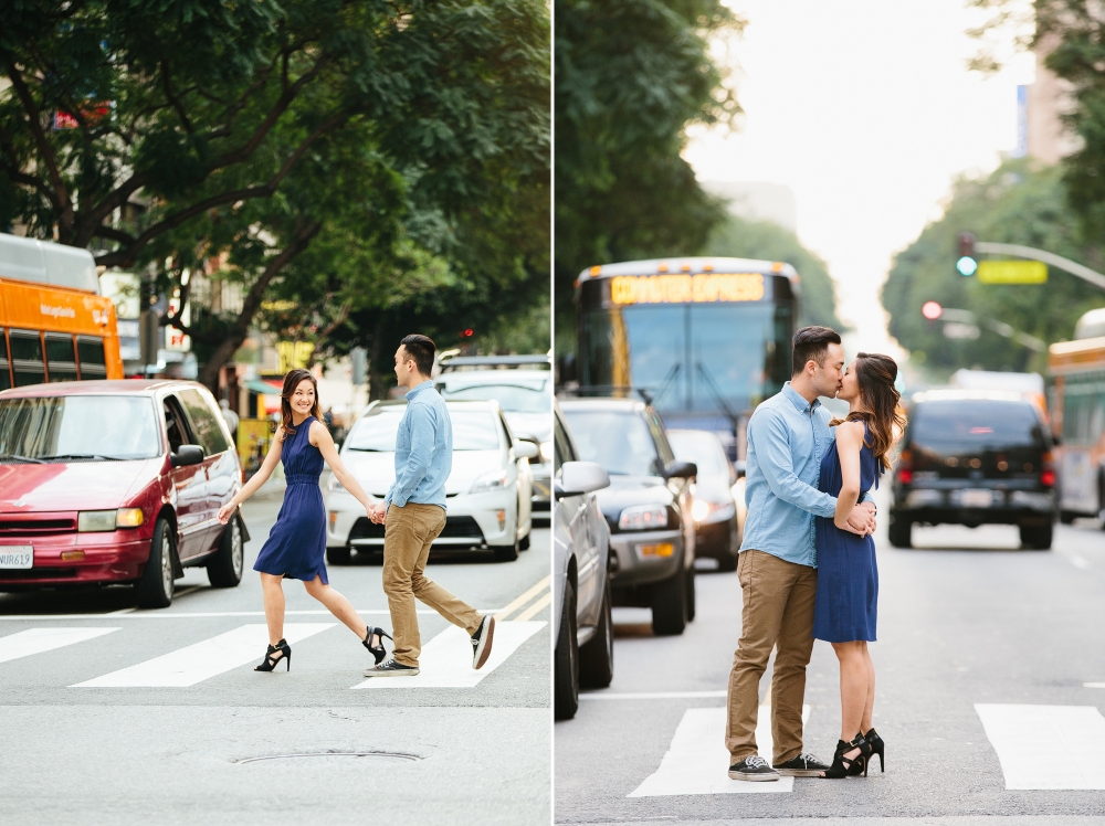 Los Angeles Engagement session at Bottega Louie and The Perch