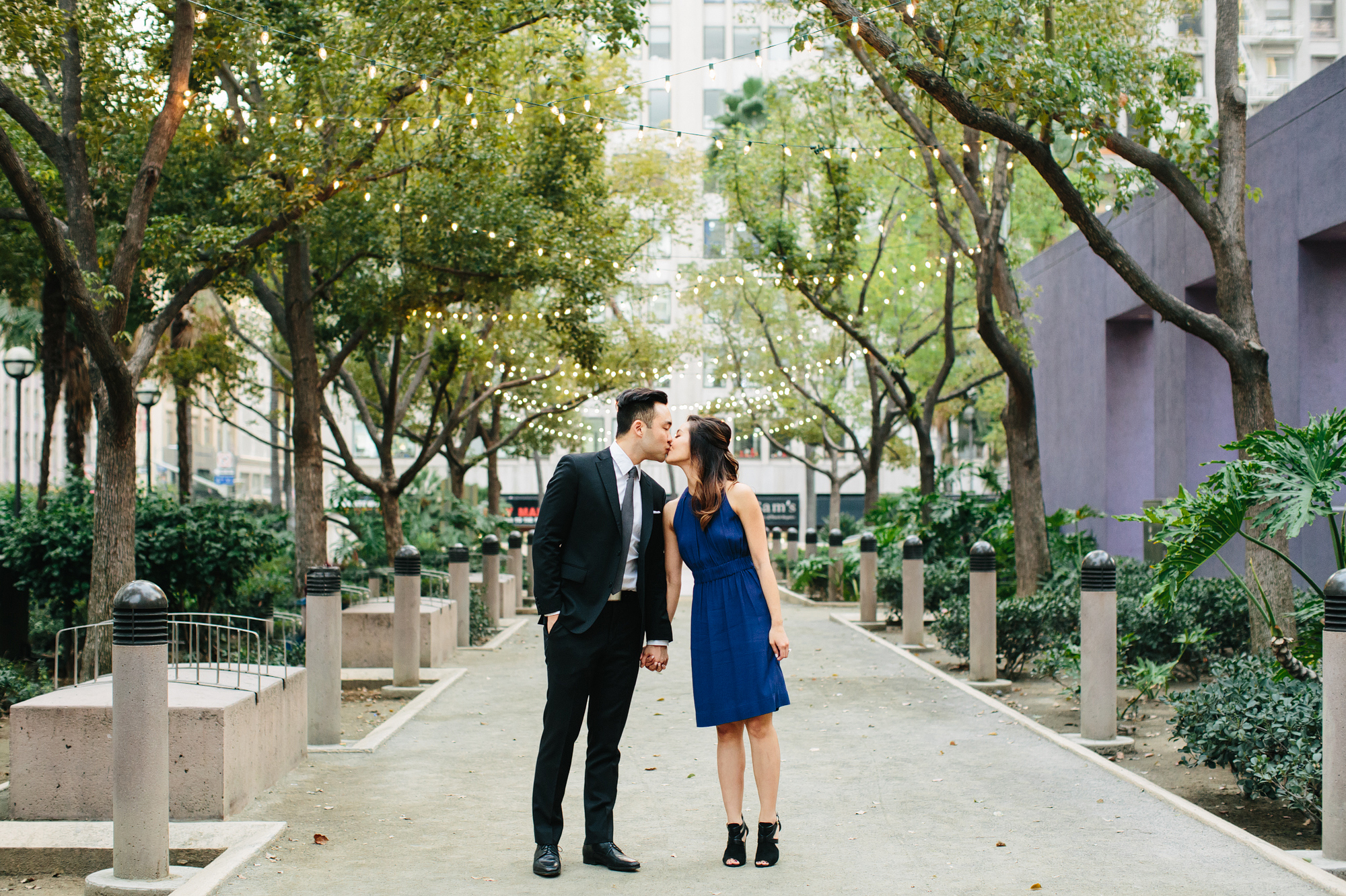 Los Angeles Engagement session at Bottega Louie and The Perch