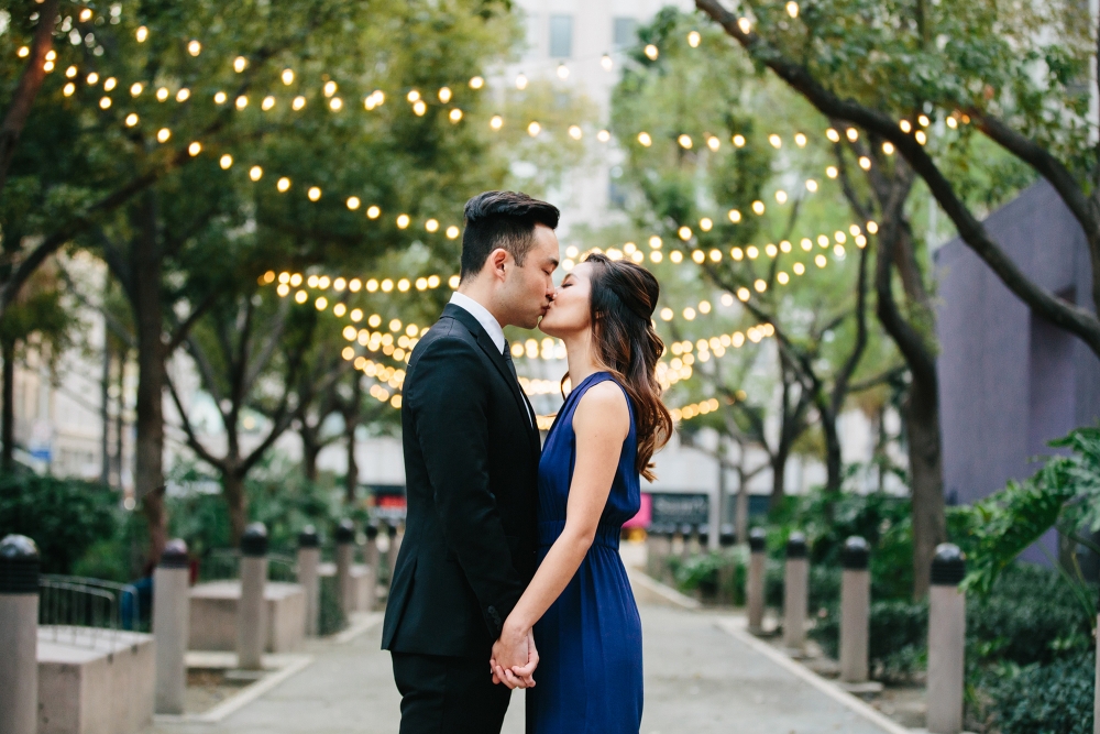 Los Angeles Engagement session at Bottega Louie and The Perch