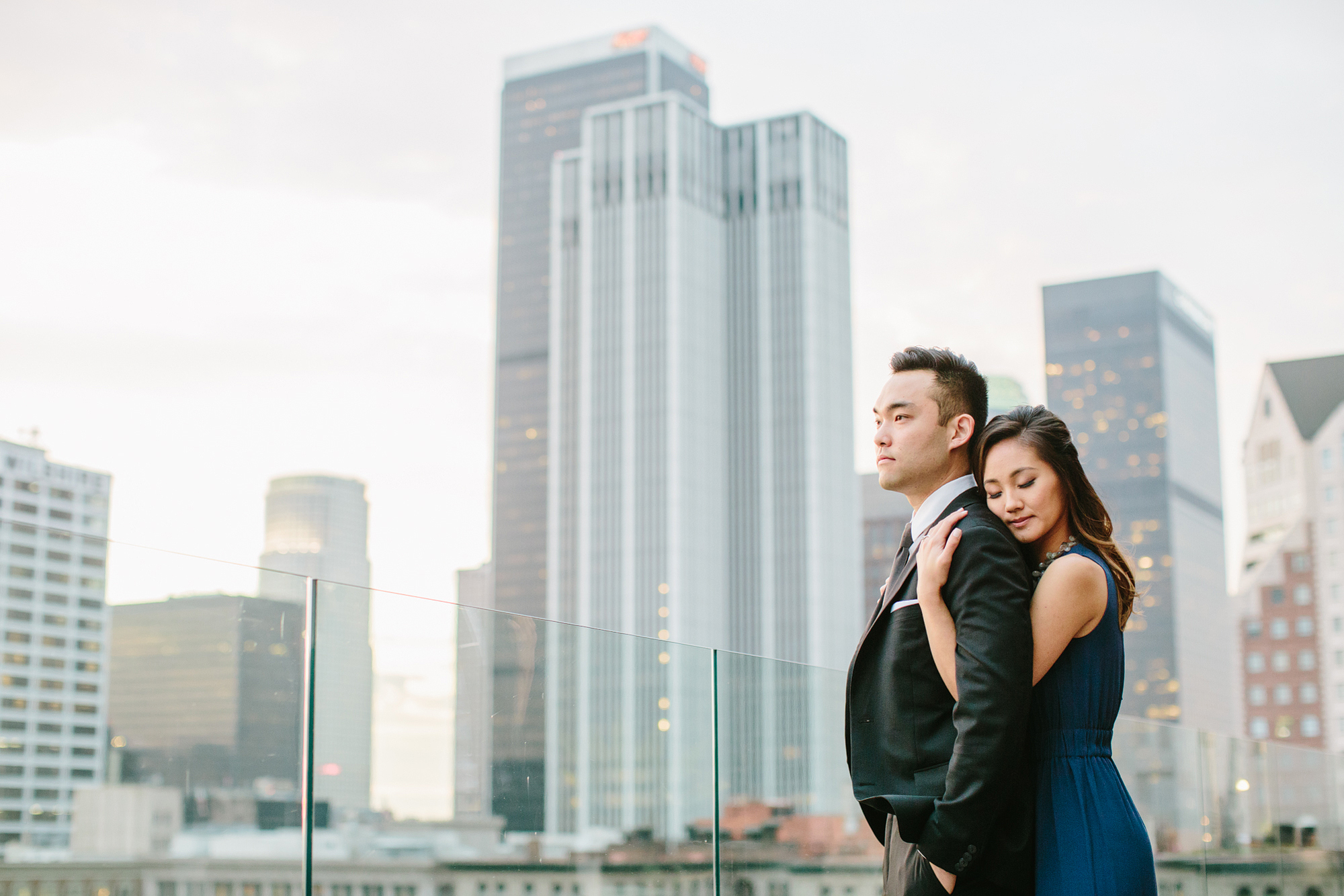 Los Angeles Engagement session at Bottega Louie and The Perch