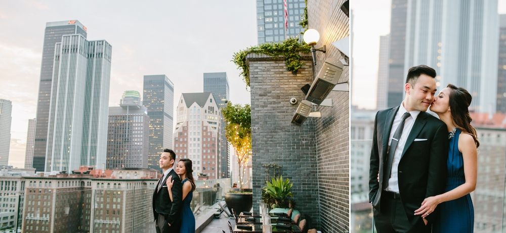 Los Angeles Engagement session at Bottega Louie and The Perch