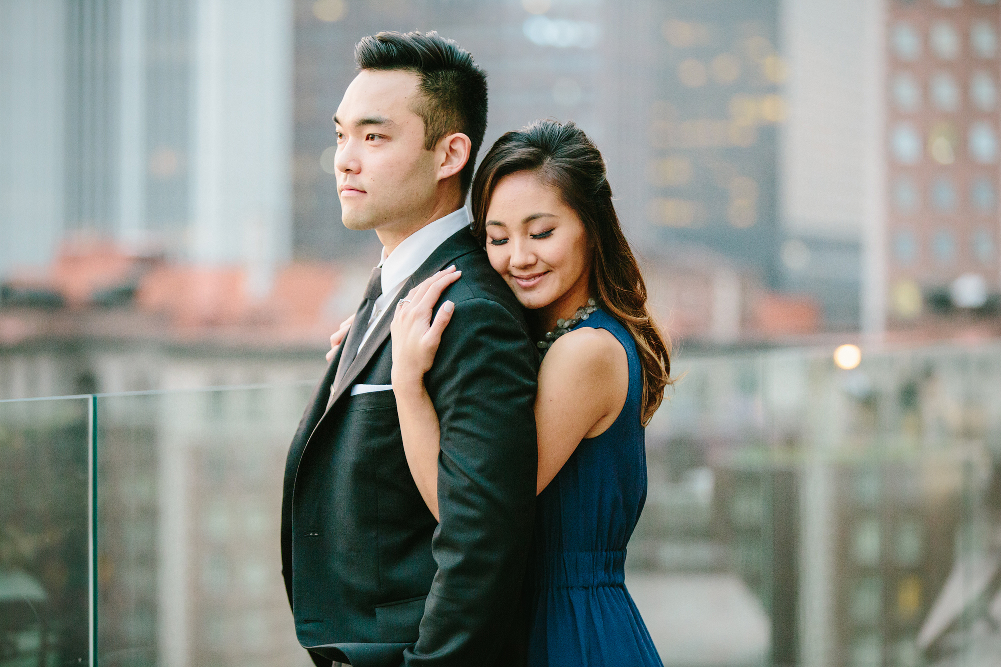 Los Angeles Engagement session at Bottega Louie and The Perch