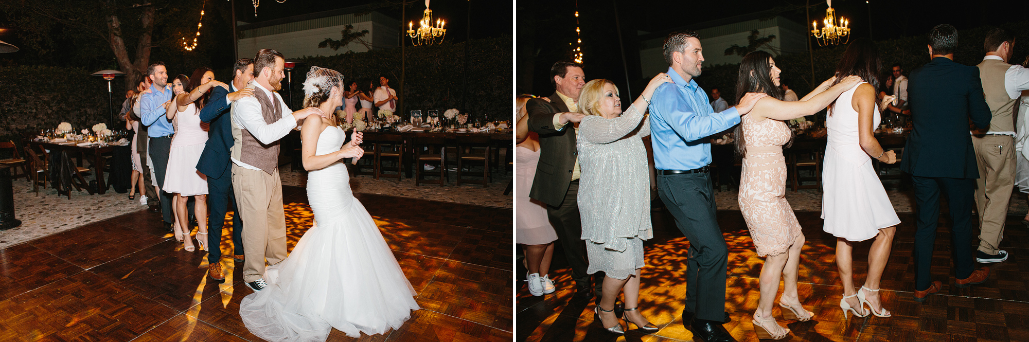 The conga line went through the whole reception area. 