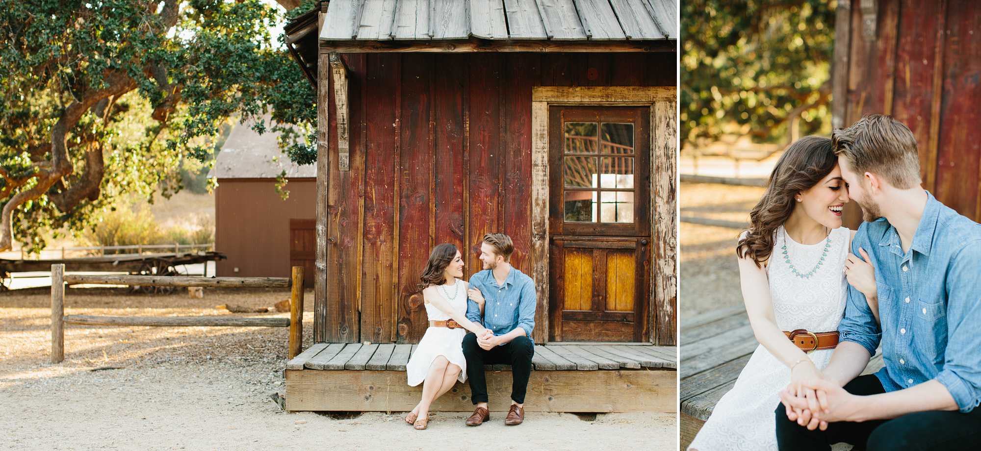 Laura and Karl took photos in an old western town. 