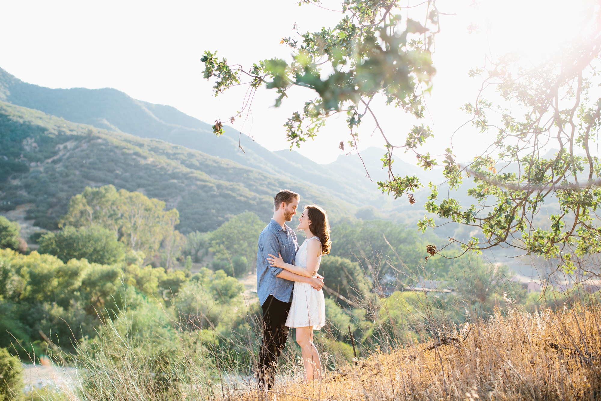 Laura and Karl took photos on the hillside at Paramount Ranch. 