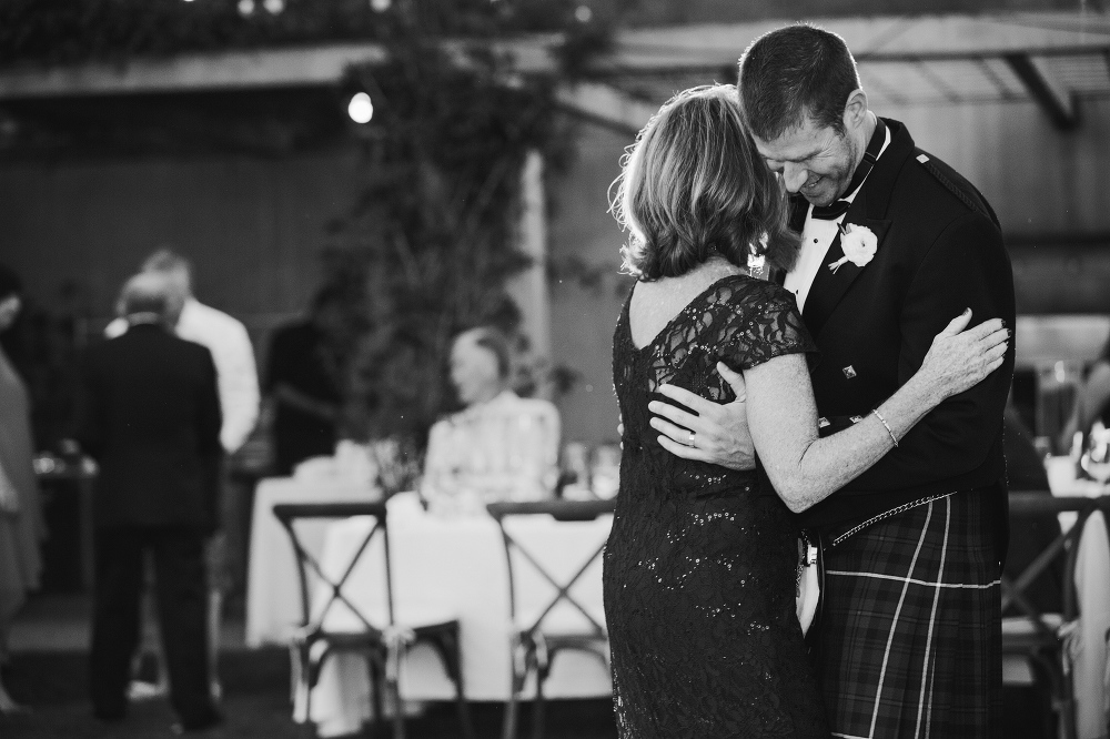 The groom also danced with his mother during the reception. 