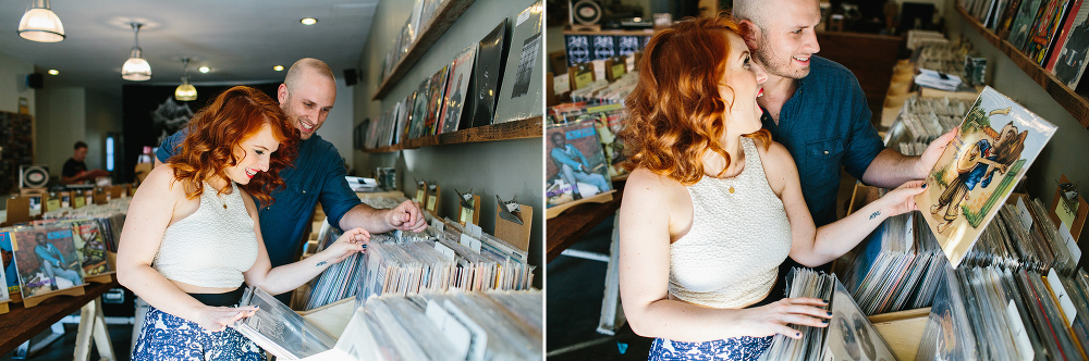 Afton and Jesse looking at old records. 