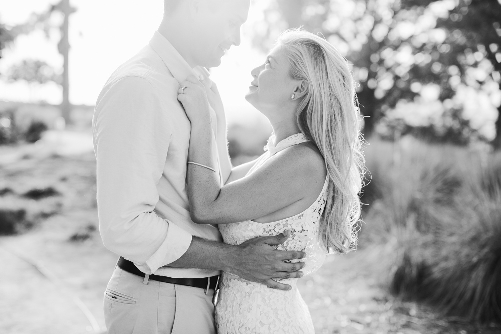 A black and white photo of the couple. 