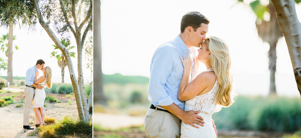 The couple by a tree. 