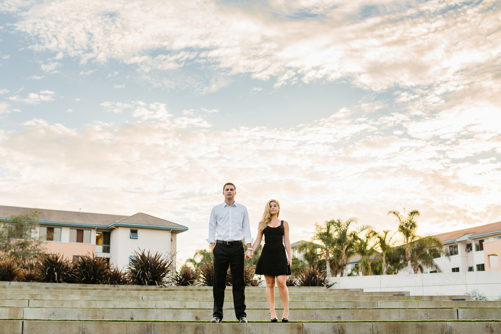 Alyssa and James with the beautiful sky behind them. 