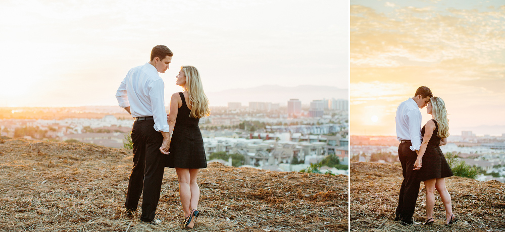 Alyssa and James on a hillside overlooking the city. 