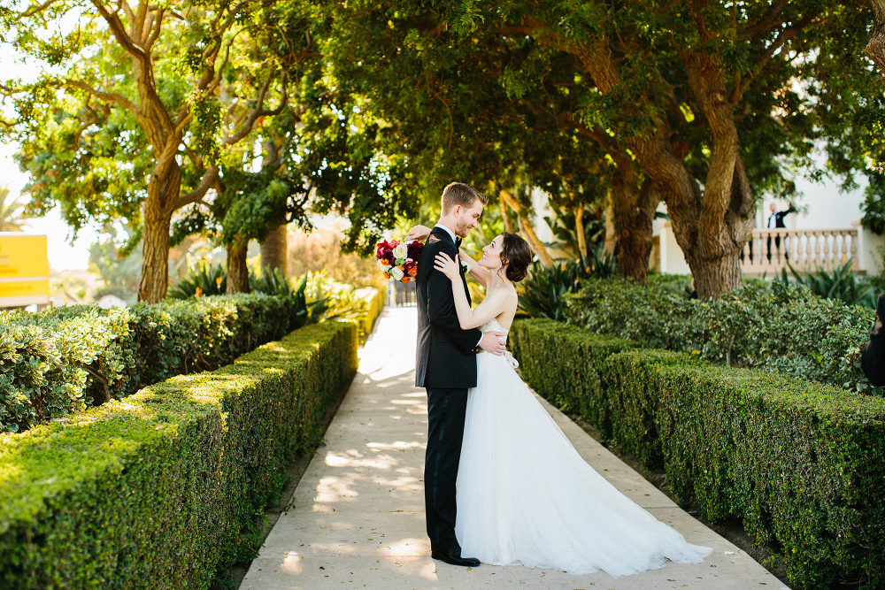 A sweet photo of the bride and groom. 