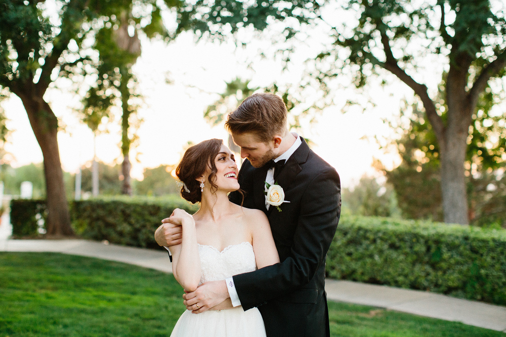 Laura and Karl cuddling during photos. 