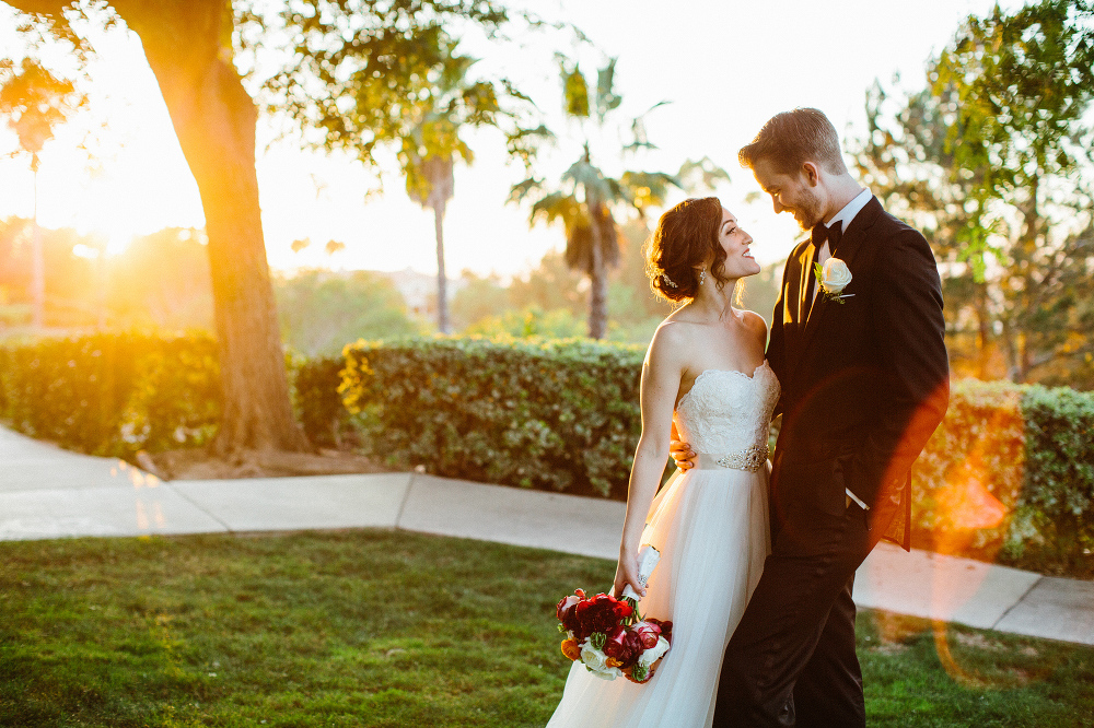 A portrait of the bride and groom. 