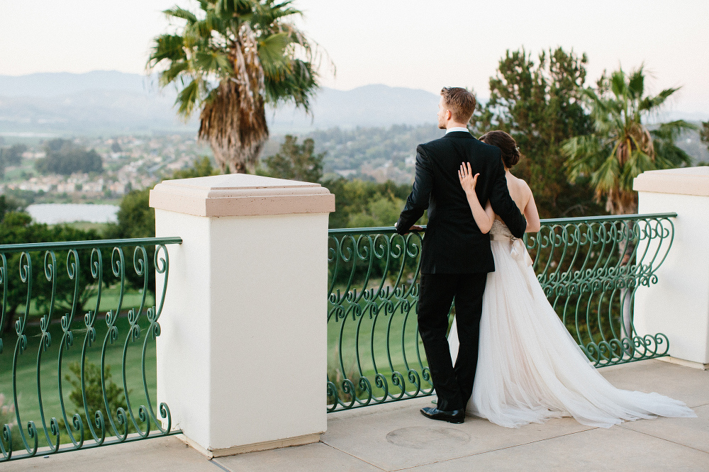 Laura and Karl looking out over the country club. 