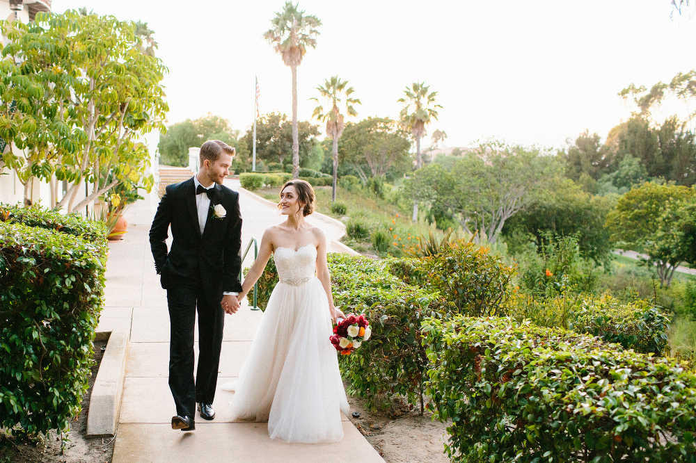 Laura and Karl walking at the Country Club. 