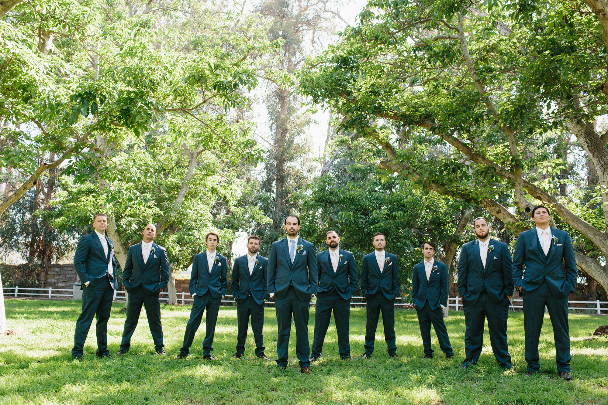 The groom and his groomsmen. 