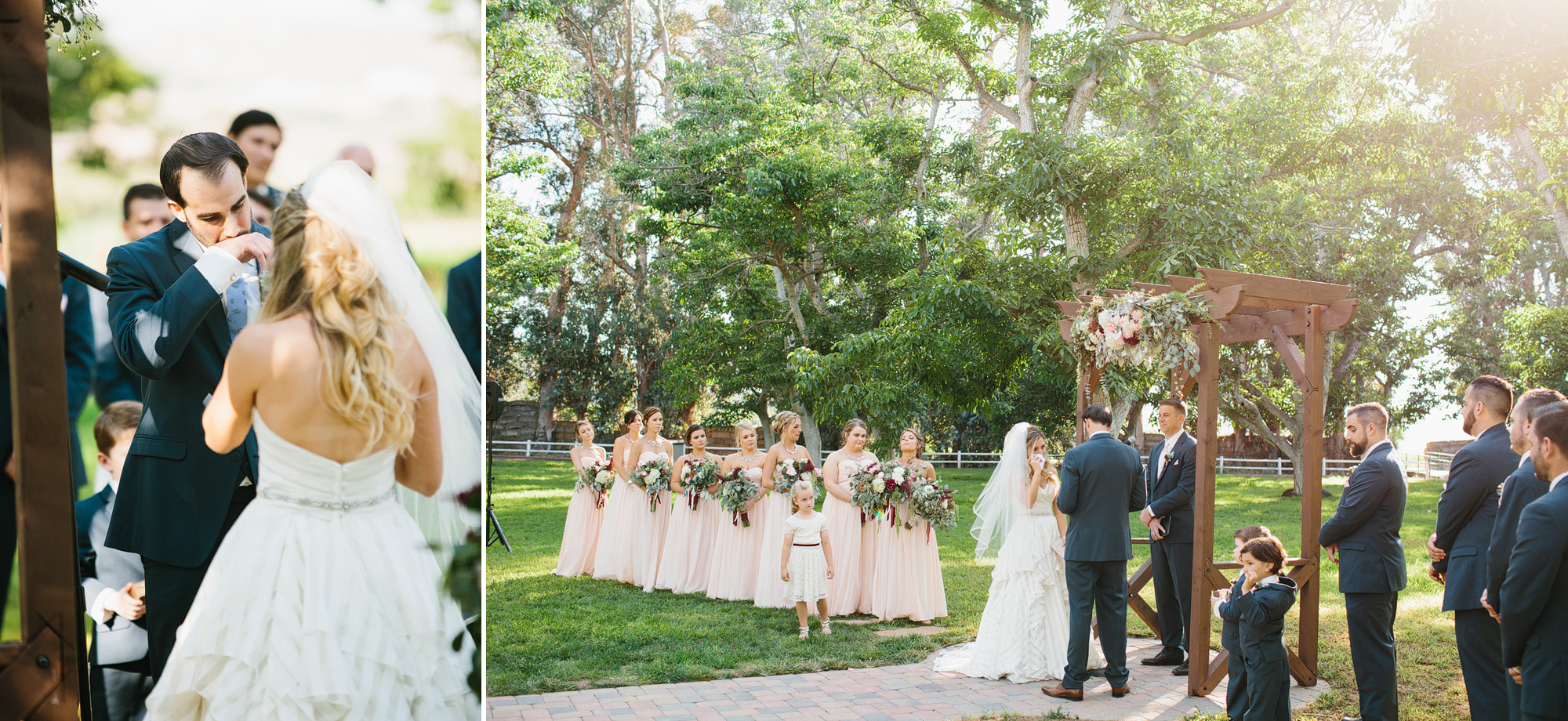 Katie and Chad during their wedding ceremony. 