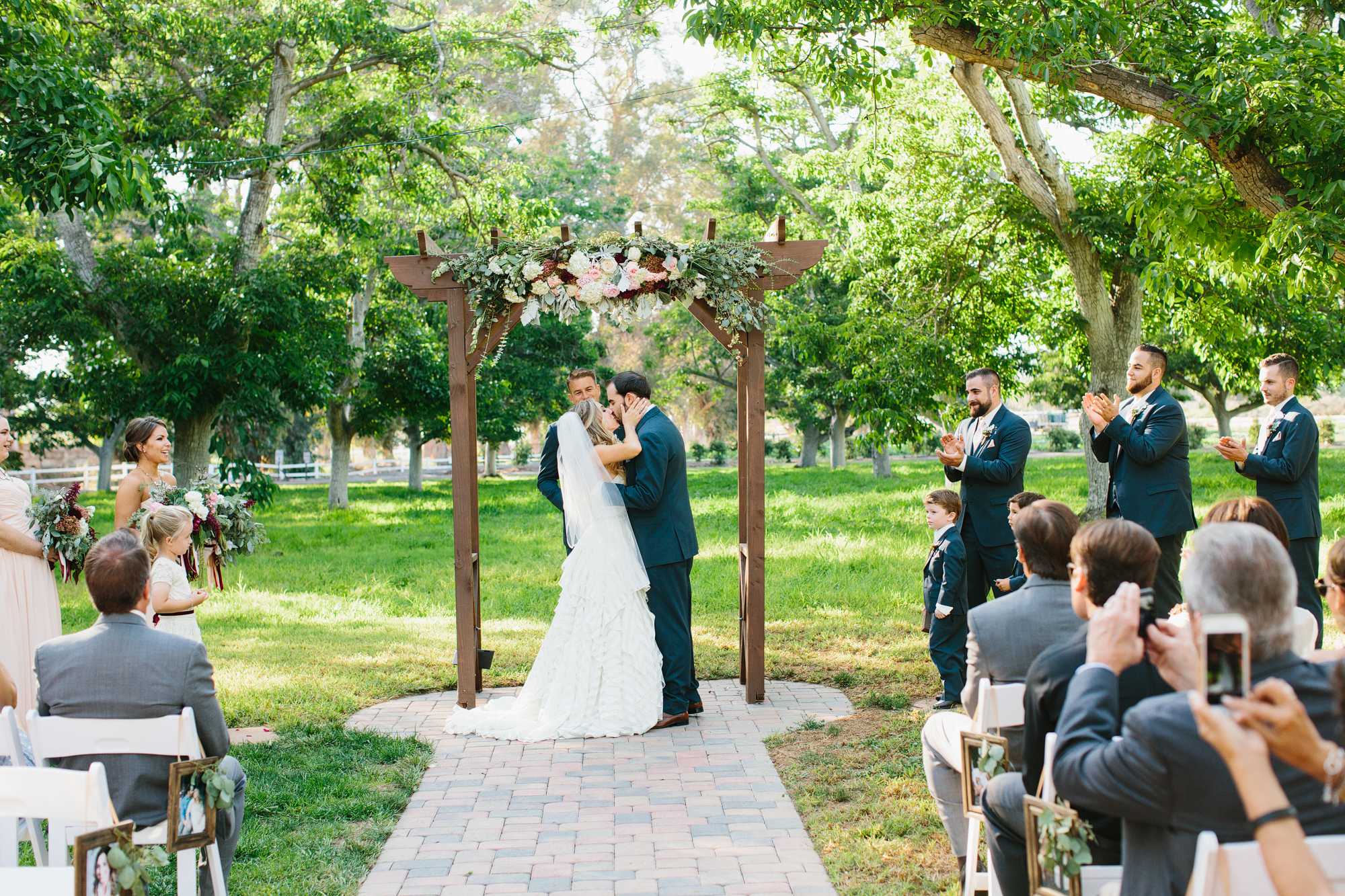 The bride and groom