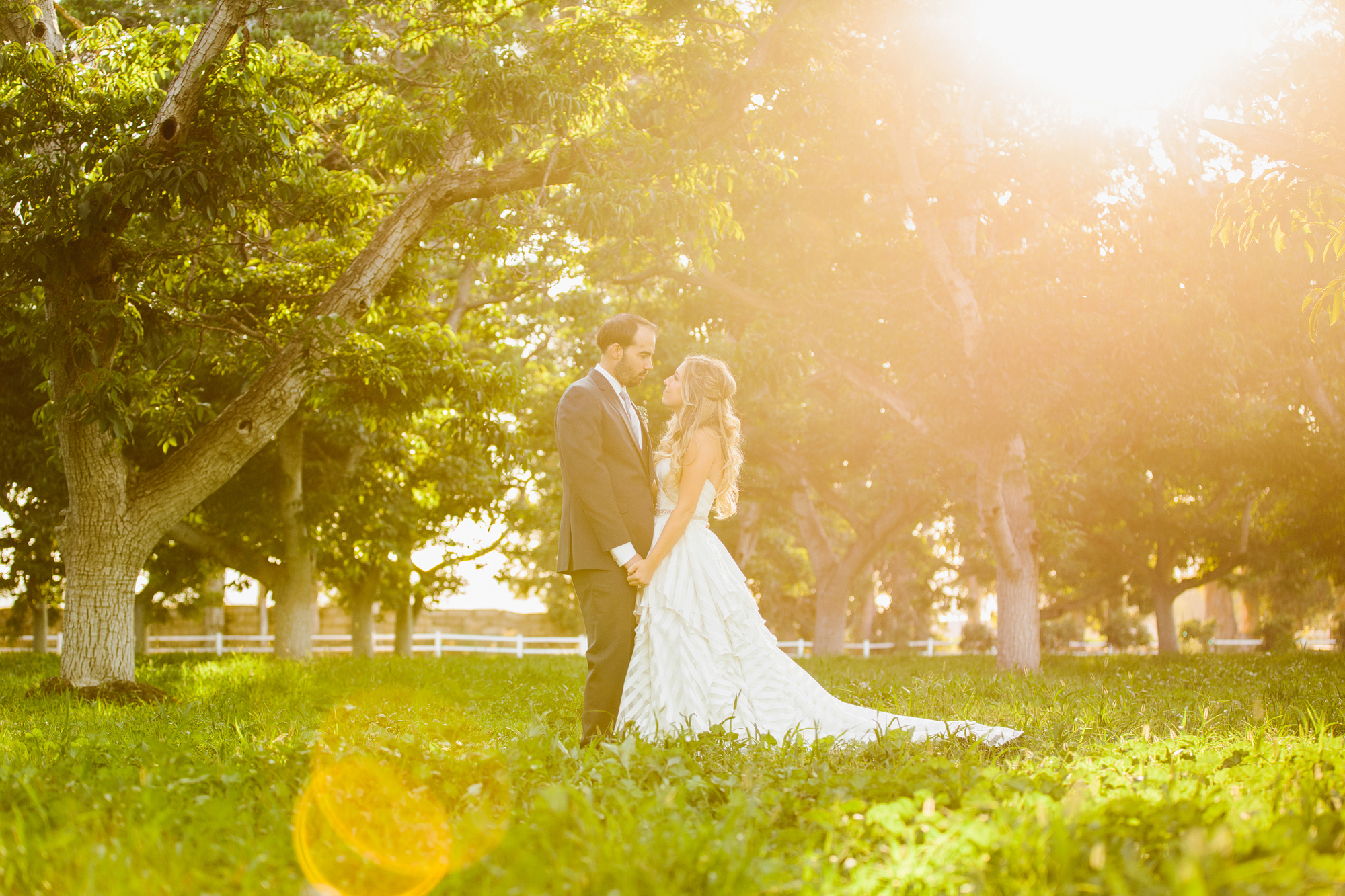 The bride and groom at Walnut Grove. 