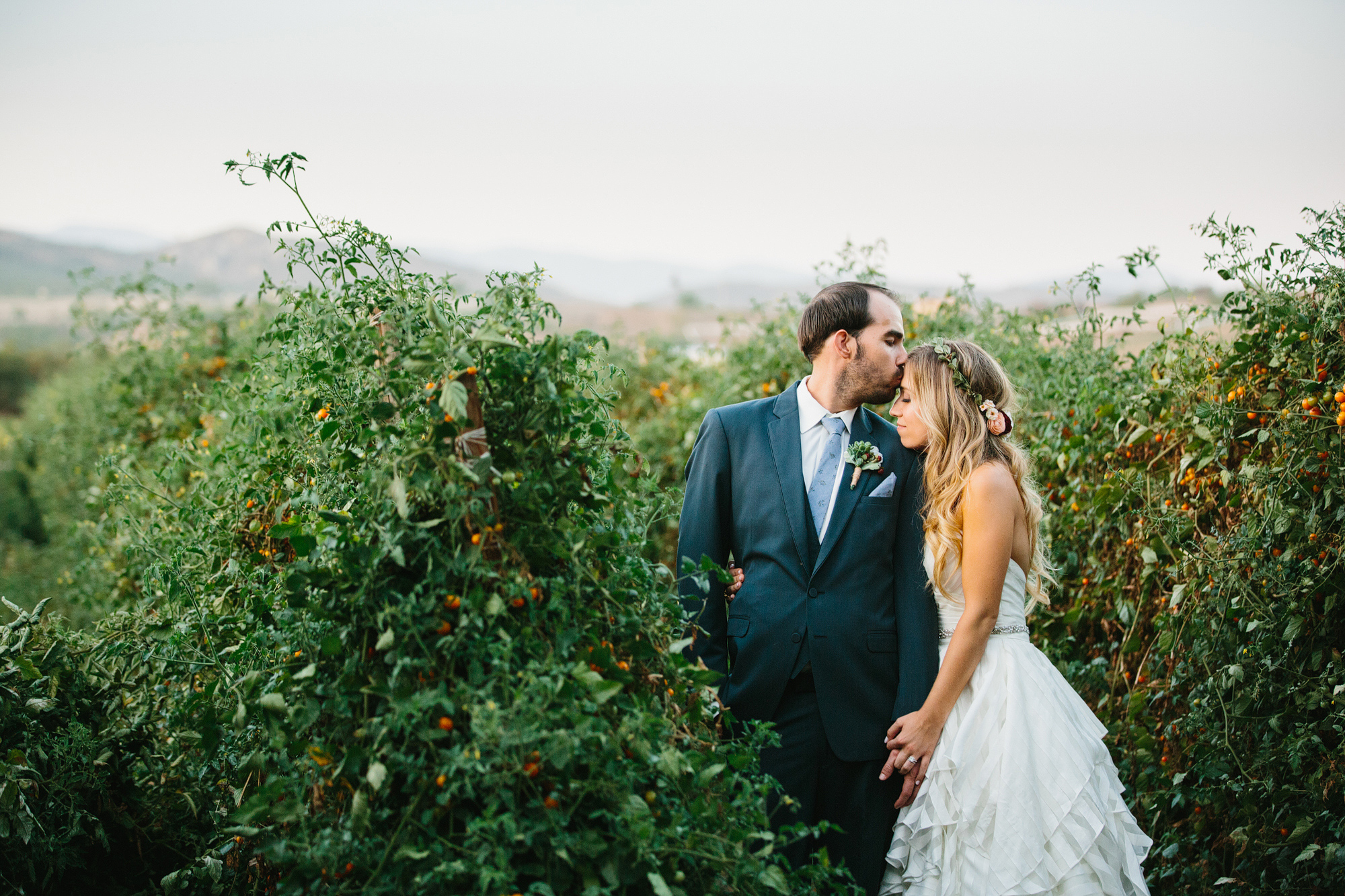 Katie and Chad in the vineyards. 