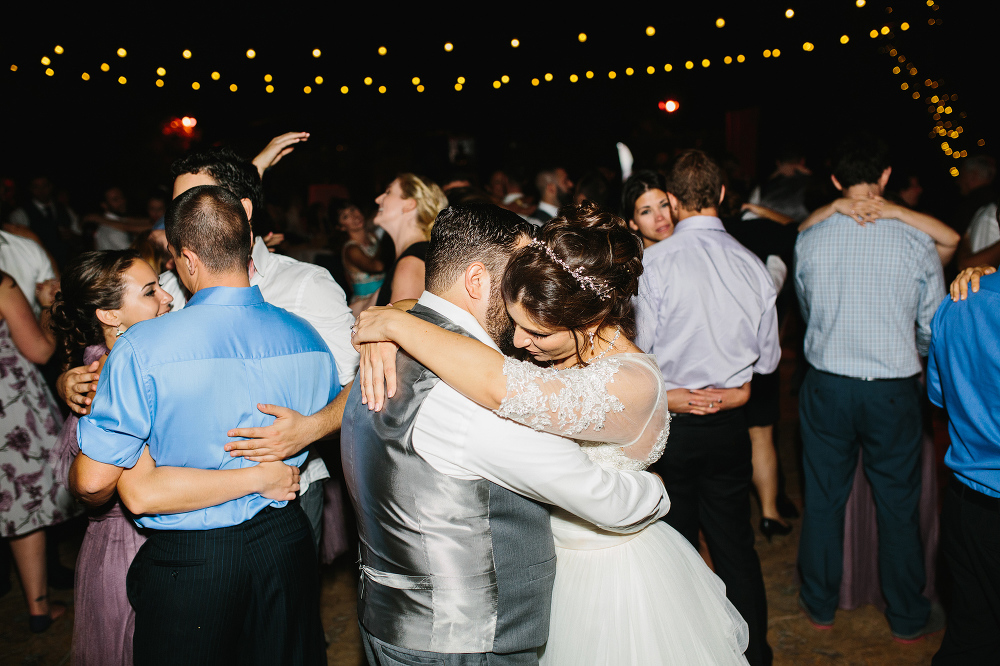 Steven and Samara dancing together. 