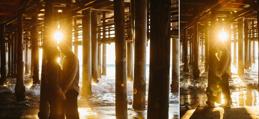 Nikki and Derrick under the pier. 