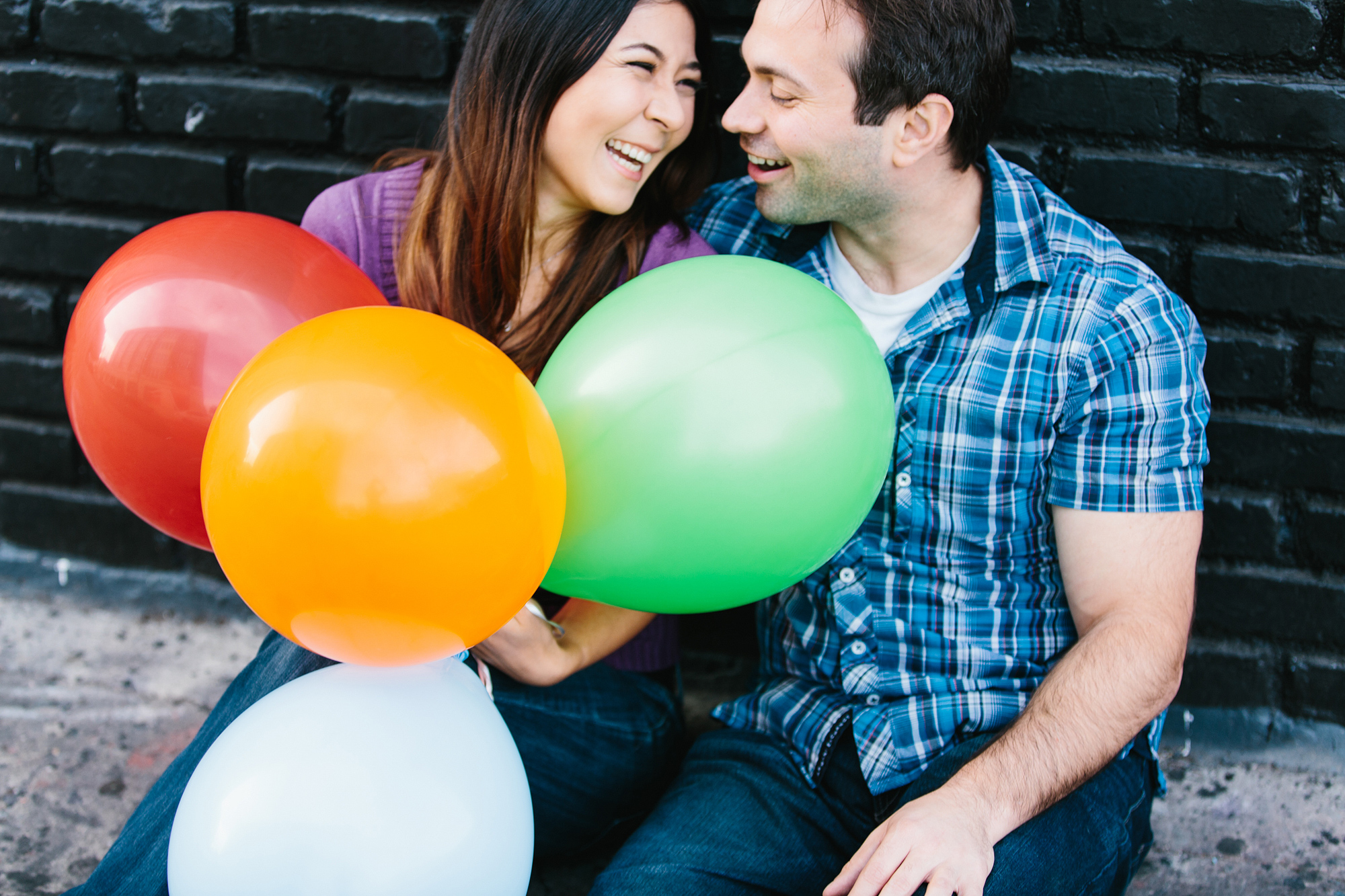 A sweet photo of Janice holding the balloons. 