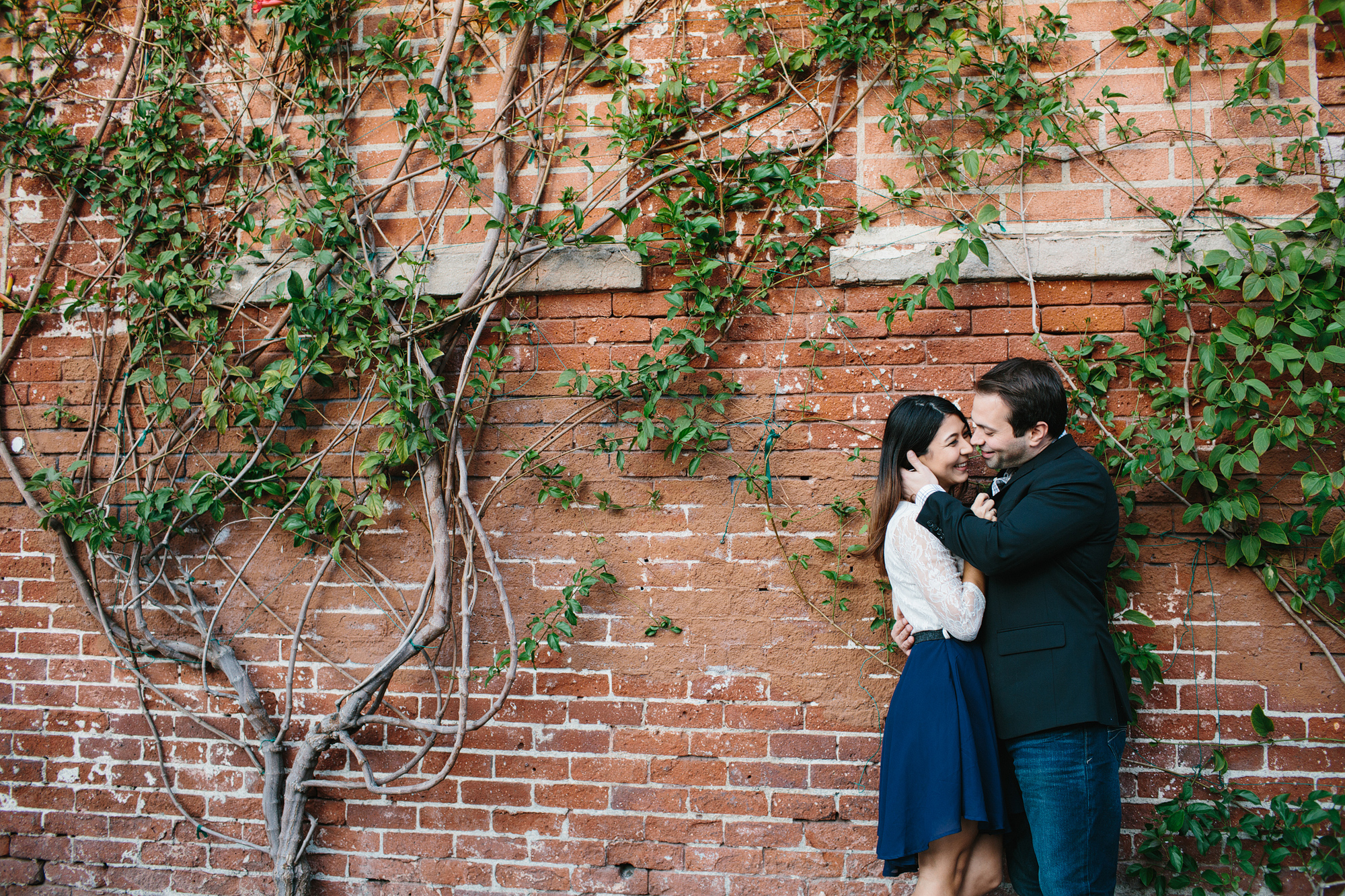 A sweet moment between the couple. 