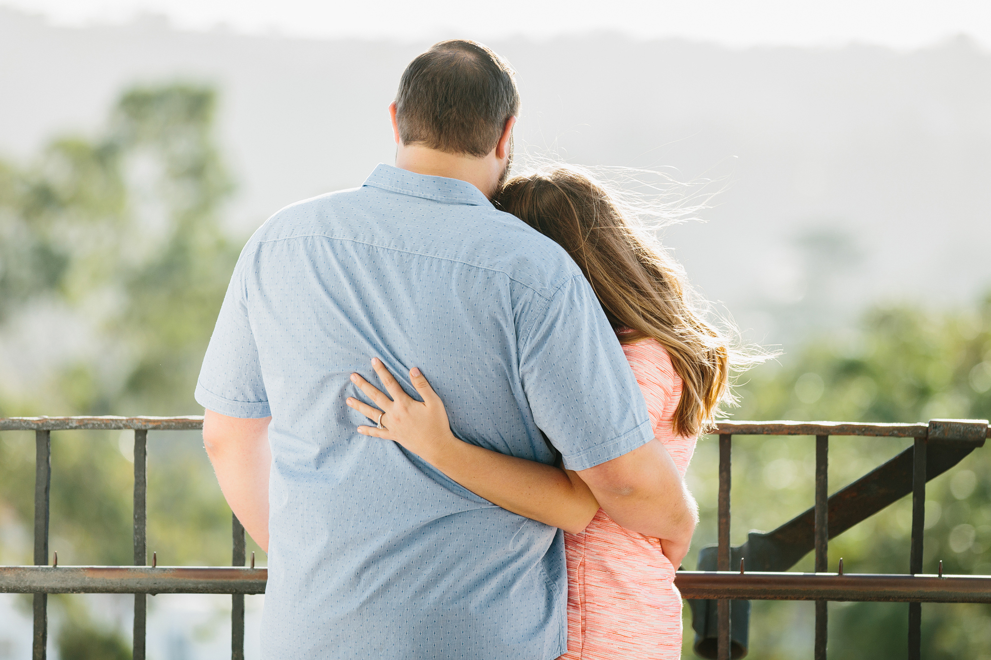 A sweet photo of Sarah and Andrew on the balcony. 