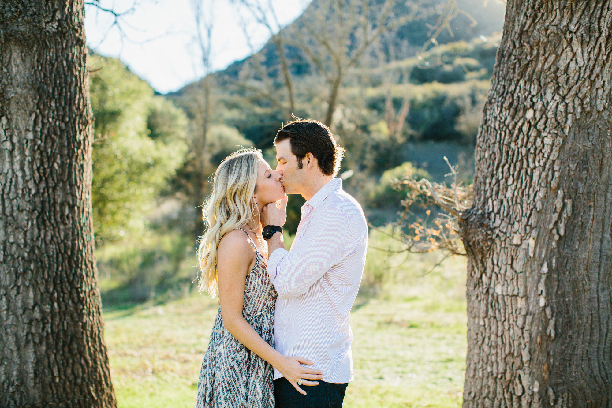 A sweet kiss between Megan and Travis. 